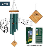 Woodstock Chimes Pluto Wind Chime for Outside 27" Verdigris Small, Light Airy Sound for Outdoor Garden, Patio, Porch Decor, Encore Collection DCV27 - Image 6