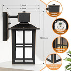 Brightever Outdoor Wall Lantern, 10W LED Exterior Waterproof WallSconce Light Fixture, 3000K/4000K/6500K Selectable, 800LM High Brightness, Oil Rubbed Bronze Anti-Rust Wall Light for Yard, Entryway - Image 2