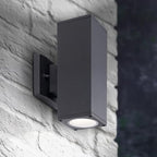 ASD 2 Light Cylinder Outdoor Sconce Lights, Black 120W E26 ETL by ASDLightingCorporation