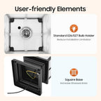 Solar Post Light with Remote Control, Outdoor Column Pillar Lamp Dusk to Dawn IP44 Waterproof for Yard, Garden, Porch, Adjustable Color Temperature, Black Modern Design (5.9x5.9x14.96in) - Image 7