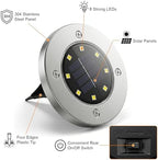DUUDO 4.6in Solar Lights Outdoor, Solar Garden Outdoor Waterproof Pathway Lights Bright In-Ground Light Outdoor Lighting Decor for Lawn, Patio, Yard, Driveway, Step and Walkway White Light 16pack - Image 2