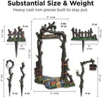 Lulu Decor, 100% Cast Iron Fairy Garden Decor Set Fairy Garden Accessories Including Fairy Lamps, Fences, and Welcome - Image 3