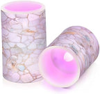 ALAZA Marble Textures Flameless Candles, LED Pillar Candles with Remote Timer, Battery Operated Candles Set of 2 - Image 5