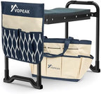 VOPEAK Garden Kneeler and Seat Heavy Duty, Foldable Garden Stool with Upgraded Widened Thick Kneeling Pad, Stable Garden Kneeler with 2 Large Tool Bags, Gardening Gifts for Women, Men, Seniors, Blue by VOPEAK