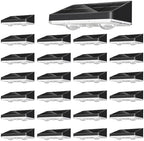 NIORSUN Solar Fence Lights,24 Pack Solars Deck Light,Warm White Color,Outdoor Bulb Waterproof Led IP65,Power Patio Lamp with Lenses for Outside/Backyard/Railing/Yard(Black) by NIORSUN