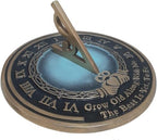 Solid Aluminium 10" Blue Round Garden Sundial - Plaque and Rooster Dial Outdoor Compass Sundials for Yards, Home Decor, Sundial Gift, Couple - Image 3