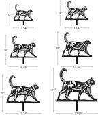 Floral Cat Metal Garden Stake Decorative, Elegant Floral Cutout Design Silhouette Gifts Statues for Yard Art, Outside, Patio, Outdoor Decor, Garden Decorations, Lawn Ornaments - 14" Black - Image 6