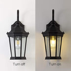 Outdoor Wall Lantern, 16'' Black Outdoor Wall Light Fixtures - Image 3
