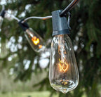 Vintage Edison Outdoor String Lights (ST40 Clear - Black Wire, 25 ft) - Image 3