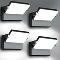 ledmo 150W LED 360° Rotatable Flood Lights, Outdoor Adjustable Head Exterior Lighting Fixture, 5000K Waterporof Commercial Security Wall Pack for Yard, Garage, Barn, House, 4 Pack by LEDMO