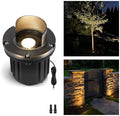 Gardenreet Brass Well Light - 12V Outdoor Waterproof LED In-Ground Landscape Lighting, Low Voltage Replaceable Bulb Ip65 Fixture, Antique Bronze for Garden Pathway Tree Without MR16 Bulb by Gardenreet