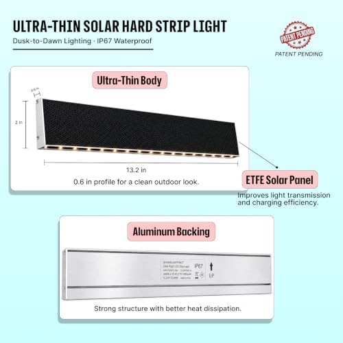 SHONELIGHTING Solar LED Strip Lights Outdoor, Rigid Modular Stair Light 6pk - Image 6