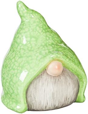 Small Ceramic Gnome Garden Statue, Set of 3-4 x 4 x 5 Inches - Image 3