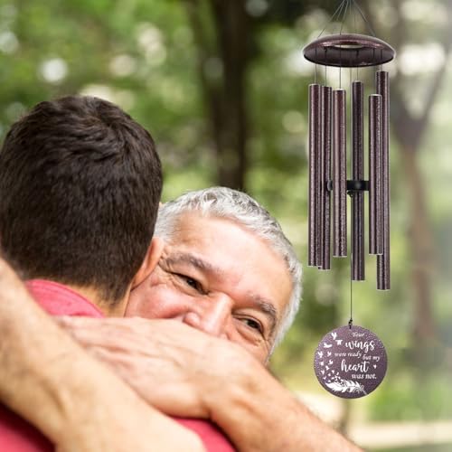 Memorial Wind Chimes Personalized Feather Wing Wind Chimes - Image 7
