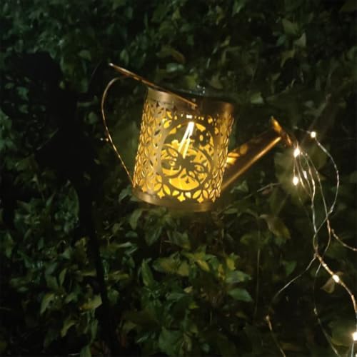 Solar Powered Retro Watering Can Lights Garden Decoration (Dragonfly Fairy - Image 4
