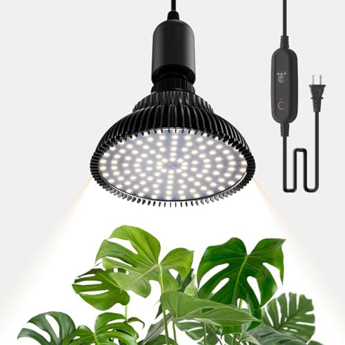 Hanging Grow Lights for Indoor Plants, 25W 5000K, LED Light Bulbs by SpeePlant