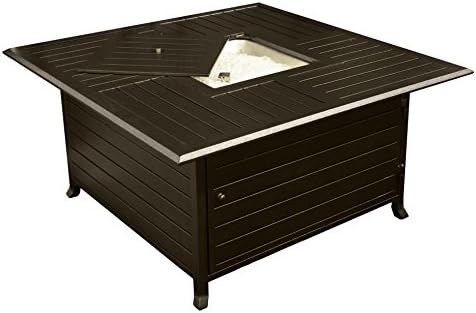 Hiland F-1108-FPT 42,000 BTU Aluminum Propane Fire Pit Inlaid, Large, Bronze by AZPatioHeatersLLC