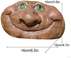 outdoor statues for Garden, front porch Garden Ornaments Outdoor Funny Rock Face Stone Smiley Statue Stone Creative Garden Statue Perfect Ornament For Indoor Outdoor Garden Porch Patio ( Color : #2 ) - Image 2