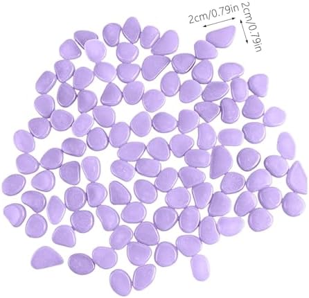 Colorful Glow in The Dark Garden Rocks,Outdoor Luminous Stones for Glow in the Dark Walkways, Artificial Landscape Rocks Night Guide Luminous Pebbles for Garden Lawn Path Yard Decor (600, Yellow) - Image 5