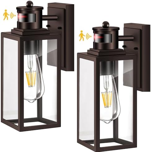 VIANIS Bronze Motion Sensor Outdoor Garage Lighting Fixtures Wall Mount by VIANISLIGHTING