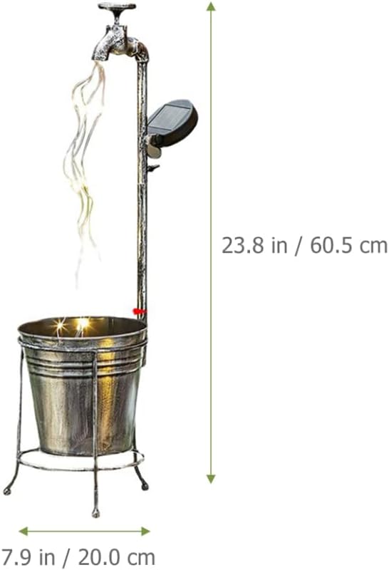 Milisten Solar Garden Planter Lights Retro Iron Design Outdoor Solar Watering Can Decoration for Lawn Patio and Garden Decorative and Landscape - Image 6