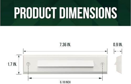 GKOLED 6-Pack Low Voltage 12V AC/DC LED Linear Step Lights, 2W Landscape Lighting, Outdoor Waterproof Accent Lighting Fixtures, Die-cast Aluminum with Classic White Powder Coated Finish - Image 3