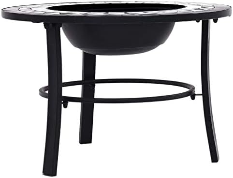 Mosaic Fire Pit Black and White 26.8 in Ceramic - Image 4