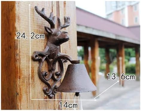 Cast Iron Dinner Bell, Outdoor Bell, Cast Iron Wall Hanging Bell Wall Mounted Doorbell for Any Home Decor - Image 2