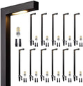 Gardenreet Brass Low Voltage L-Shaped Path Light, Black, G4, 4000K, 12Pack by Gardenreet
