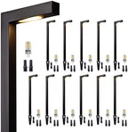 Gardenreet Brass Low Voltage L-Shaped Path Light, Black, G4, 5000K, 12Pack by Gardenreet