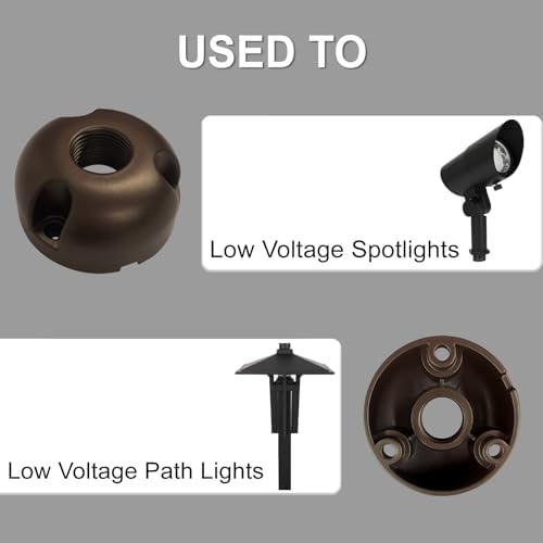 Outdoor Light Mounting Plate with 1/2" NPT for Tree and Wall - Image 3