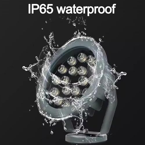 Rotation Spotlight - Led Beam Light, 220V Ground-Mounted Tree LED Floodlights, IP65 Waterproof Lawn Landscape Garden Lights, Outdoor Landscape Lamp(Blue,B-48W) - Image 3