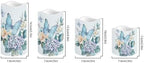 Blue Butterfly Pillar Candles Bulk Led Flameless Battery Operated Candles with Timer Remote Color Changing Electric Fake Candles for House Warming Home Decorations Set of 4 - Image 2