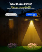 Waterproof Solar Fence Lights for Outdoor 12 Modes Warm & Cool White RGB LED Spot Lens 3-Sided Solar Powered Wall Lighting, Decor for Outside Patio Step Backyard Deck Railing Pool - 12 Pack - Image 6