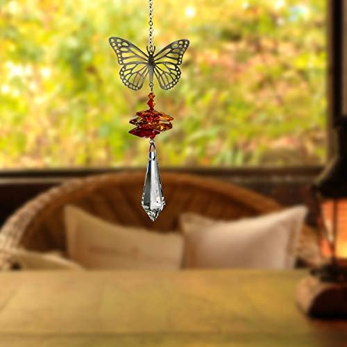 Woodstock Chimes Woodstock Rainbow Makers Collection, Crystal Fantasy, 4.5'' Butterfly Crystal Fantasies Crystal Suncatchers for Outdoor, Patio, Home or Garden Décor (CFBU) - Image 5