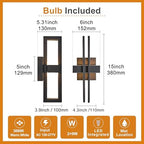 15Inch Small Outside Lights High-End Black Wall Scones IP65 Waterproof Anti-Rust Garage Lights, Elegant Outdoor Lamp for House Porch Patio Garage Front Door,Outdoor Wall Lighting Fixtures - Image 5