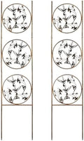 SUNNYPARK Set of 2 Hummingbird Metal Garden Trellis for Climbing Plants, Decorative Vegetables Flowers Vine Trellis for Outdoor Patio 55'' H x 12.4'' W by SUNNYPARK