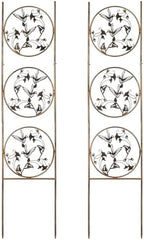 SUNNYPARK Set of 2 Hummingbird Metal Garden Trellis for Climbing Plants, Decorative Vegetables Flowers Vine Trellis for Outdoor Patio 55'' H x 12.4'' W by SUNNYPARK