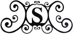 24 Inch House Plaque Letter - Wrought Iron Metal Scrolled Monogram Initial Letter for Home Door Wall Hanging Art Decor Family Name Last Name Letter Sign (S, 24 x 11 inches,Thick 0.078 inch (2mm)) by Unknown