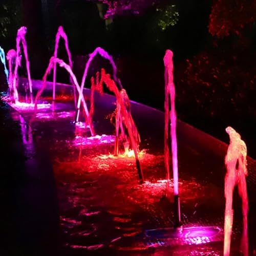 Submersible Led Fountain Light - Ip68 Waterproof Colored Spotlight, 12w Ac12v-24v Stainless Steel Pool Light for Ponds & Landscape Illumination RGB+Remote Control 12W(ac12v) - Image 5