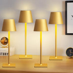 Fizrice Gold Rechargeable Table Lamp 4 Pack Portable Cordless Light by Fizrice