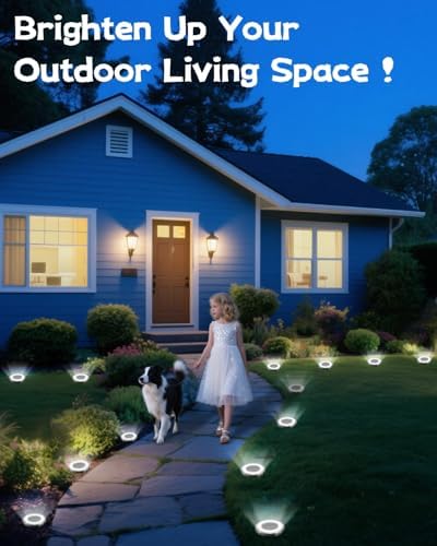 SenLuKit 24 Pack 2.1 inch Mini Solar Ground Lights Outdoor（Cool White） - Image 2