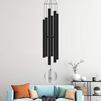 Deep Tone wind chimes, ecoeco 32'' Metal Wind Chimes for Outside with 6 Aluminum Tubes & Hook, Memorial Gifts for Loss of Loved One, Sympathy Windchimes for Patio Garden and Home Decor(Black) - Image 7