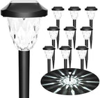 GIGALUMI 10 Pack Solar Lights Outdoor, Solar Pathway Lights with Great Pattern, Waterproof Auto On/Off Light for Outside Yard Garden Walkway Driveway Lawn Pathway by GIGALUMI
