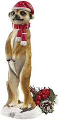 Christmas Decorations - Merry Meerkat Holiday Porch Greeter Meerkat Statue: Set of Two by DesignToscano