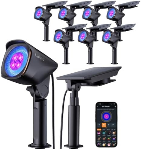 Linkind Smart Solar Spotlights SL6C, Dual Ring Halloween Lights Multicolor by Linkind