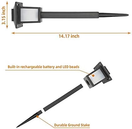 6 Pack Solar Torch Lights with Flickering Flame Effect,Flickering Flame LED Lights Outdoor Waterproof Halloween Fall Decoration,Solar Garden Lights Decor for Porch,Pool,Camp,Path,Yard,Patio,Balcony - Image 6