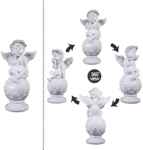 18in Angel Statue Cupid Sculpture Outdoor Decoration Patio Garden Decoration Porch Lawn, Angel Garden Sculpture and Statuary, Angel Statue commemorating Spiritual Gifts - Image 4