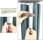 Large Wind Chimes for Outside 44 inch Green Deep Tone Garden Gift Outdoor - Image 4