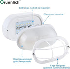 GRUENLICH LED Bulkhead Light, 8.5" Oval Aluminum, 3000K, White, 2 Pack - Image 3